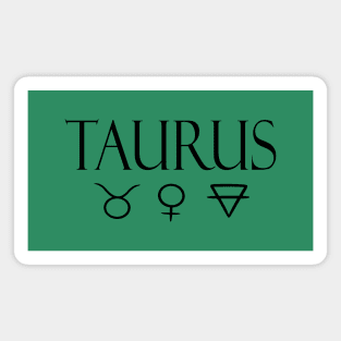 Taurus Glyph Planet Element Magnet